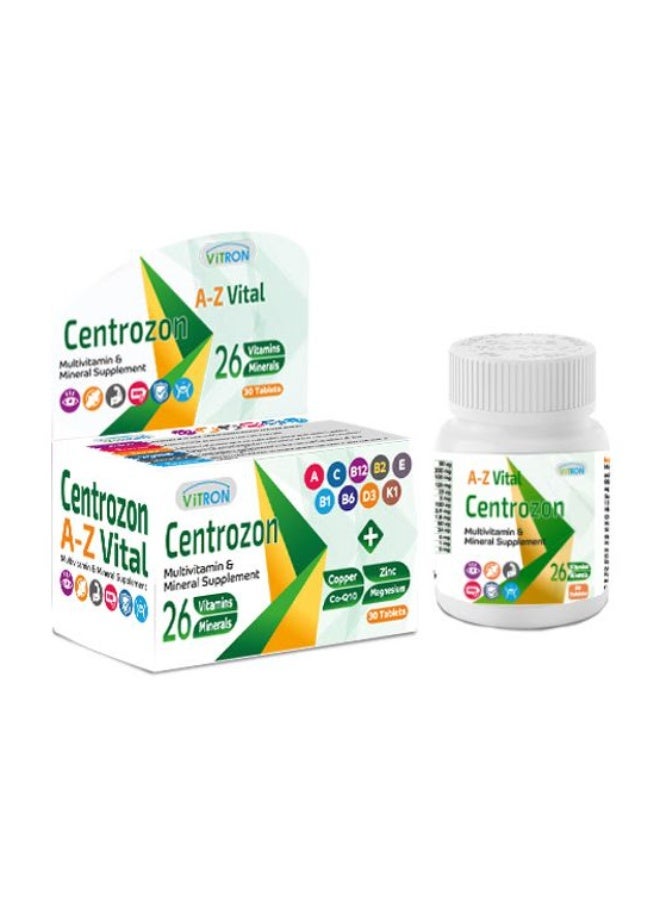 Vitron Centrozon Multivitamin & Mineral Supplement 30 Tablets - Image 1